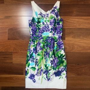 Ralph Lauren White Floral Midi Dress